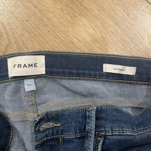 Frame Denim Dark Blue Straight Leg Jeans - Picture 2 of 2